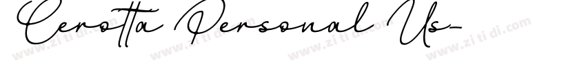 Cerotta Personal Us字体转换
